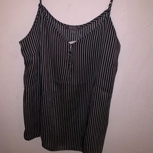 Striped silk cami tank top